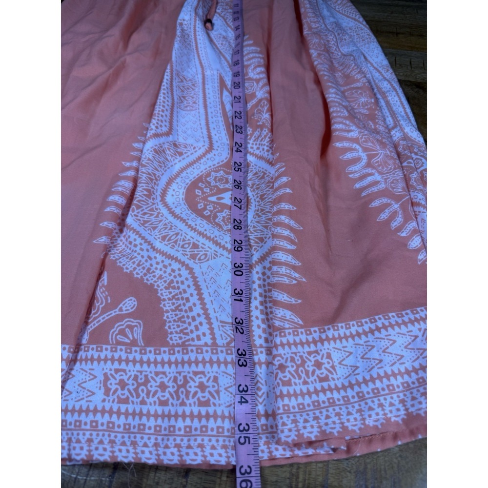 Gypsie Blu Boho Maxi Skirt Small Coral Festival Beach Hippie Cottagecore - Picture 7 of 8